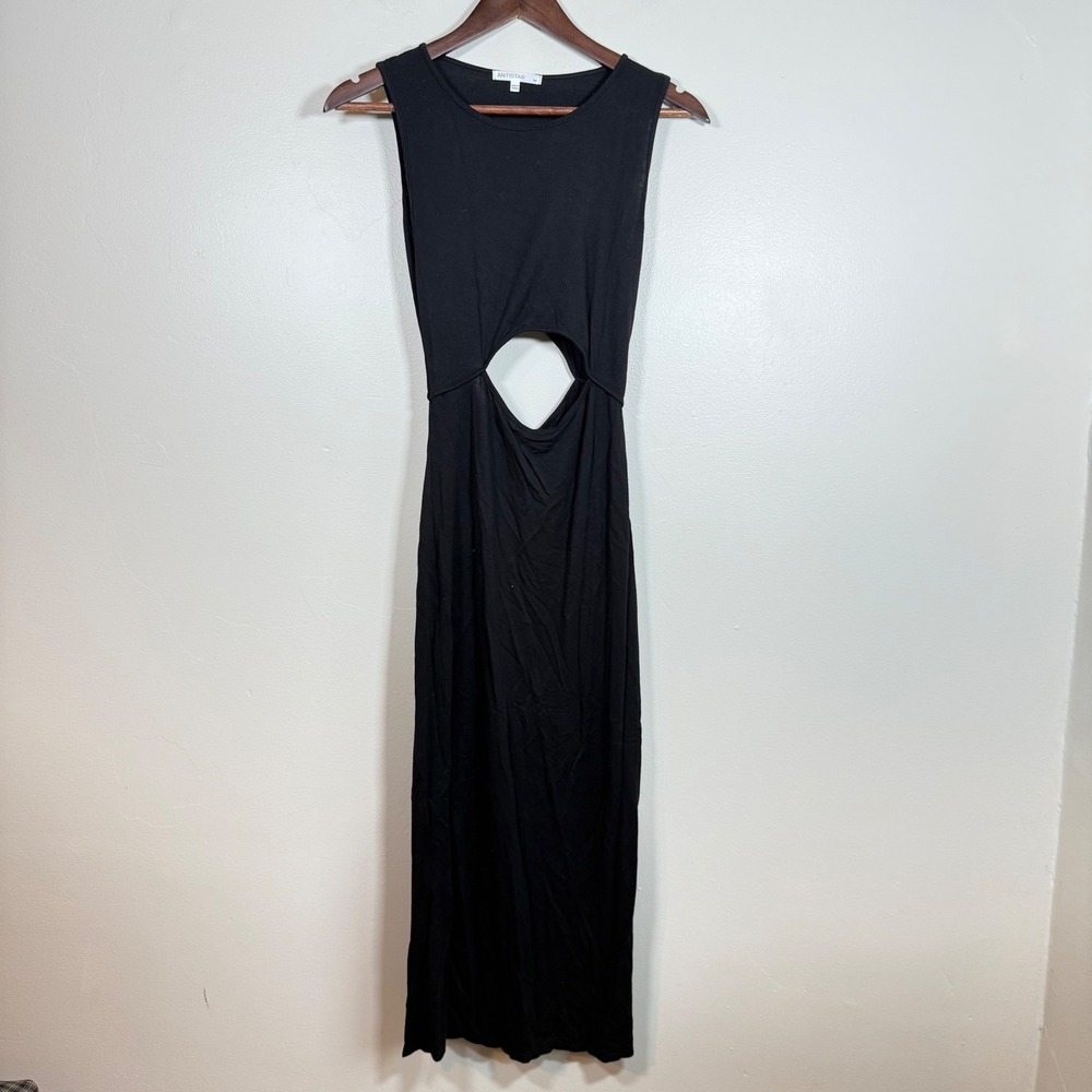 Antistar Cutout Sleeveless Bodycon Maxi Dress Size Medium Black